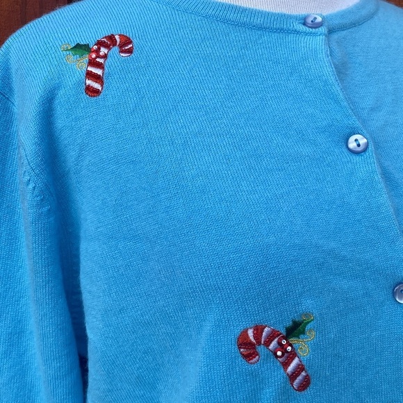 Wish For Joy Women’s Christmas Button Down Sweater Size L (14-16) - Picture 3 of 7